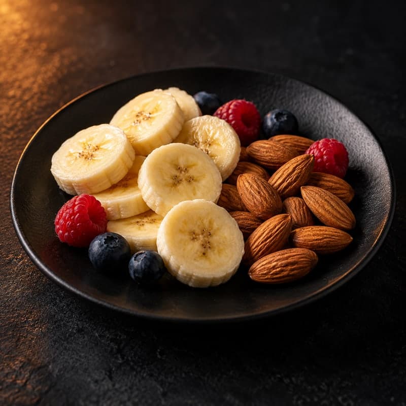 Banana & almonds